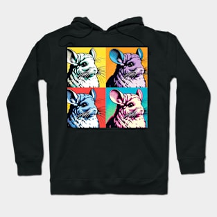 Chinchilla Charm: Pop Art Splendor Hoodie